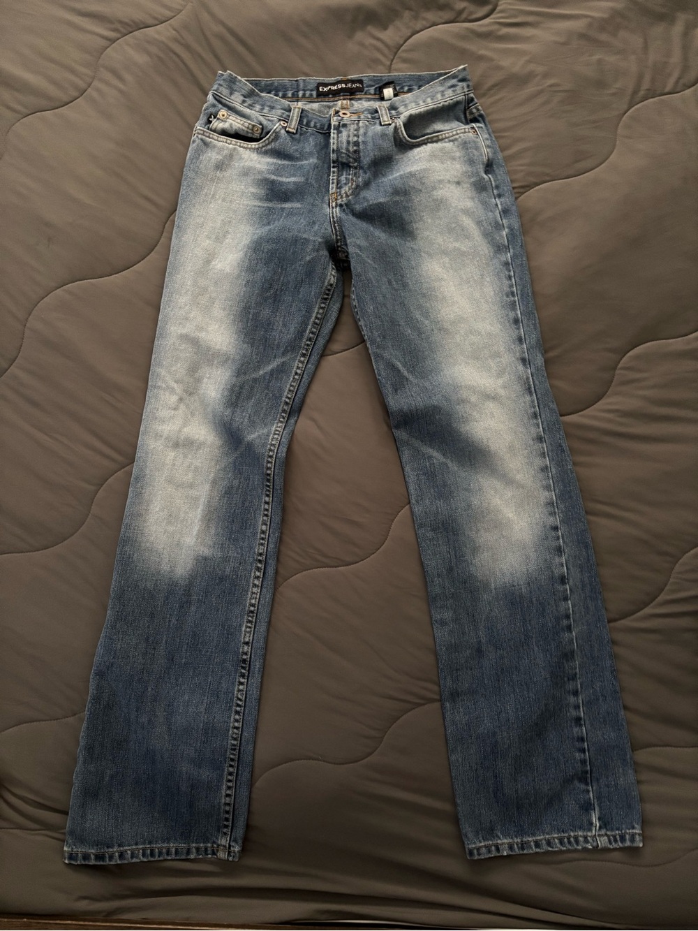 Express Women's Boot Cut Jeans - Light Blue Wash